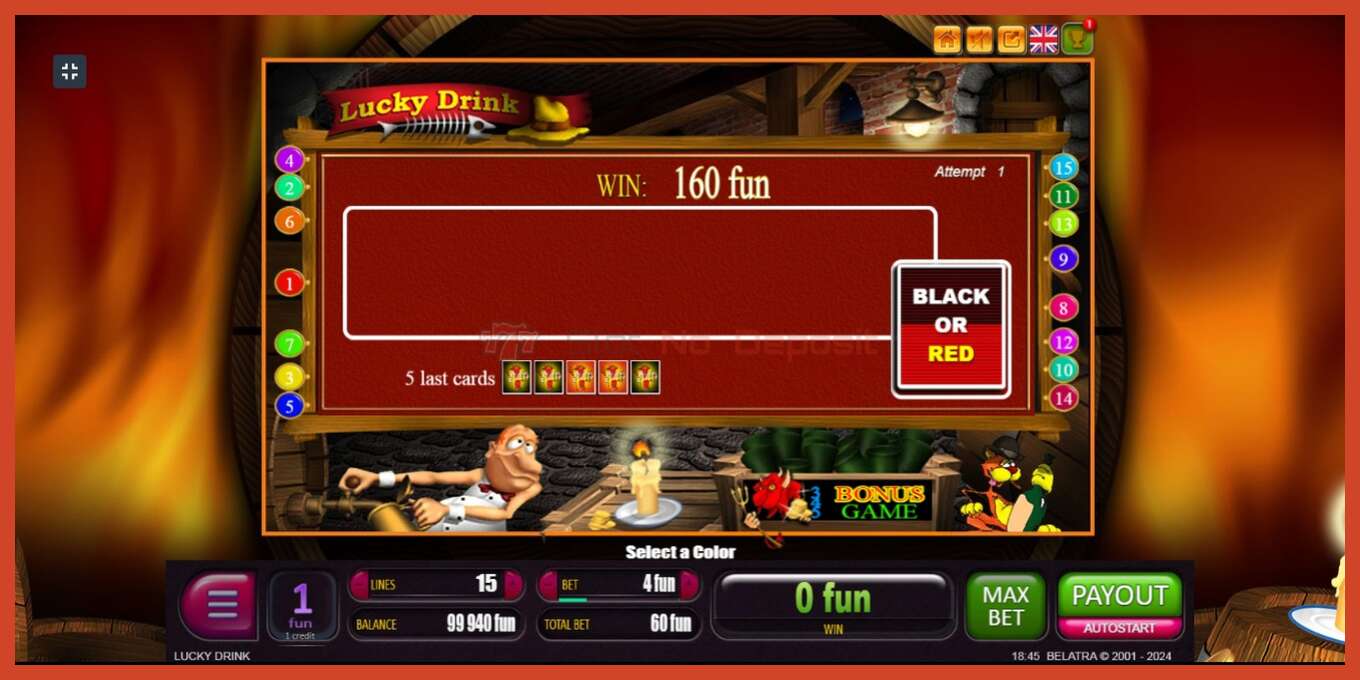 Slot screenshot: Lucky Drink no deposit, number - 3