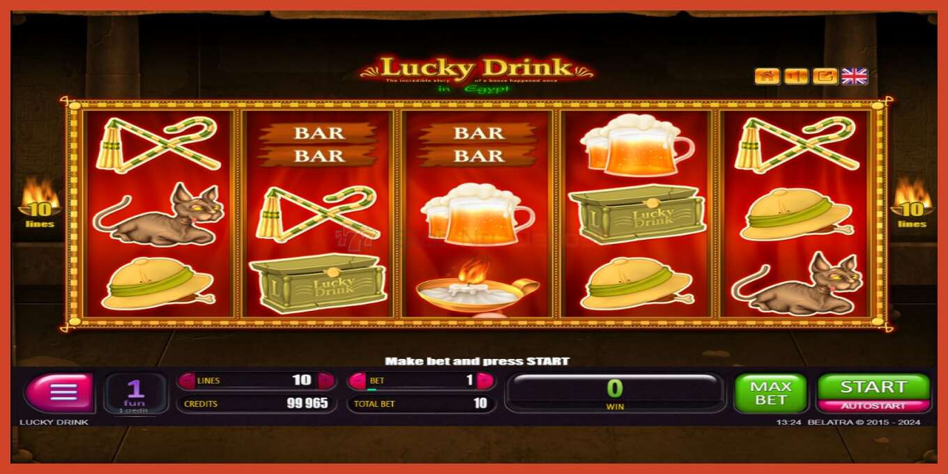 Slot screenshot: Lucky Drink In Egypt no deposit, number - 1