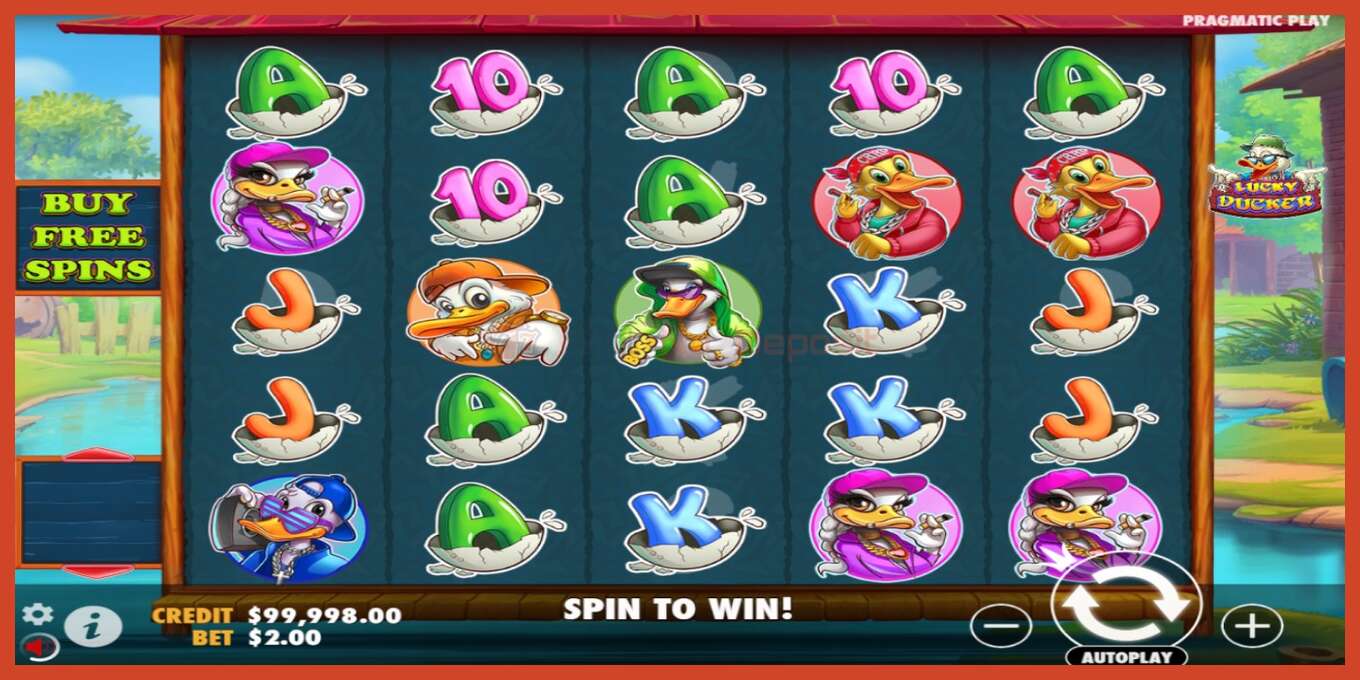 Slot screenshot: Lucky Ducker no deposit, number - 2