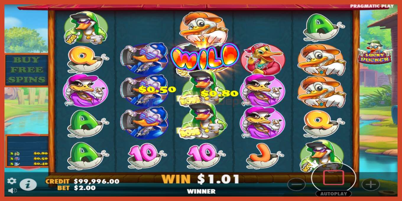 Slot screenshot: Lucky Ducker no deposit, number - 3