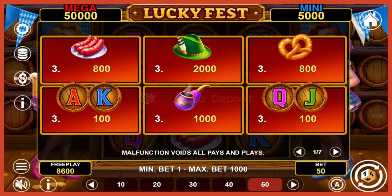 Slot screenshot: Lucky Fest Hold & Win bez depozita, broj - 5