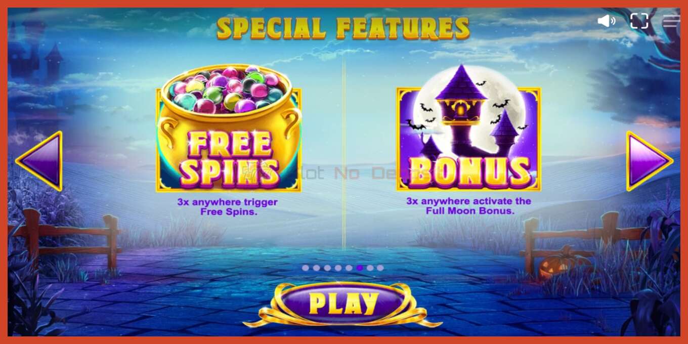 Slot screenshot: Lucky Halloween no deposit, number - 6