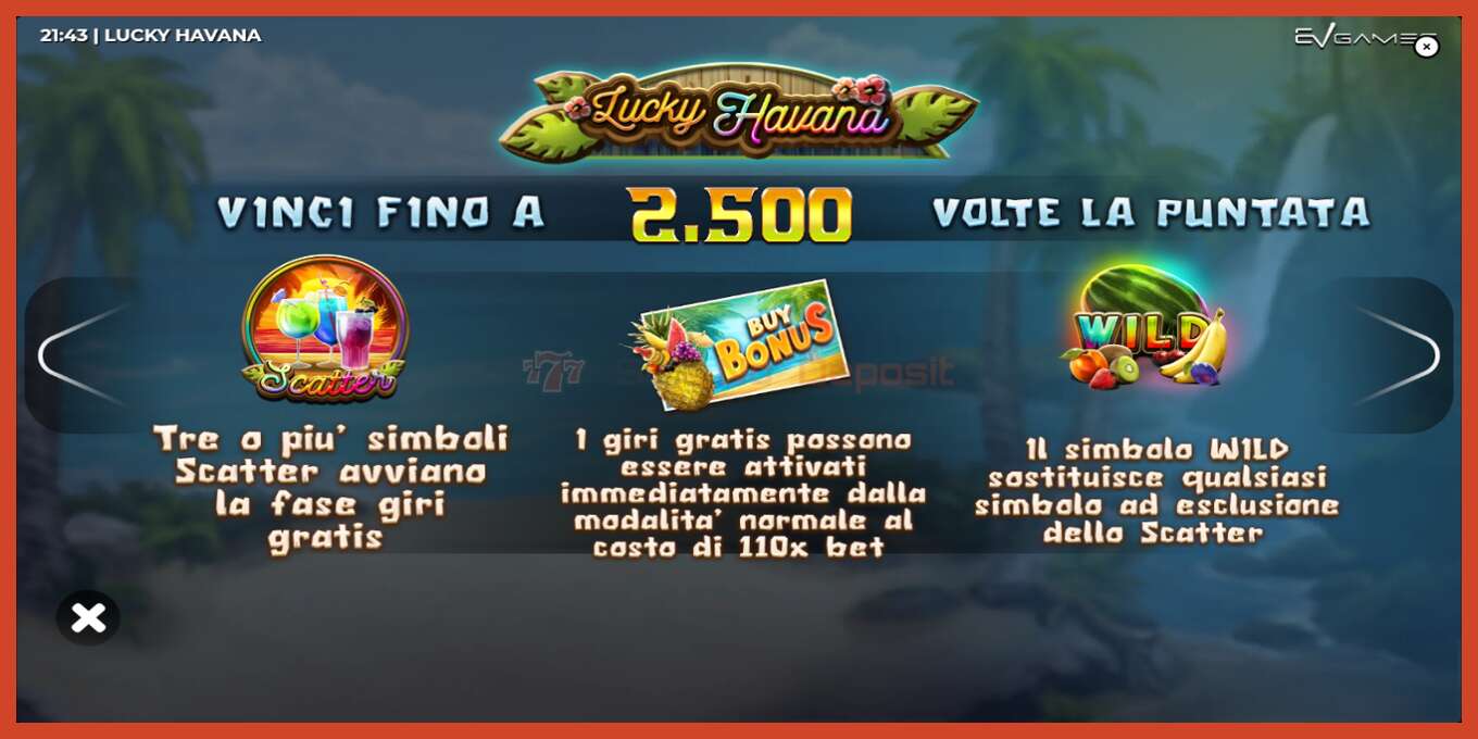 Slot screenshot: Lucky Havana bez depozita, broj - 5