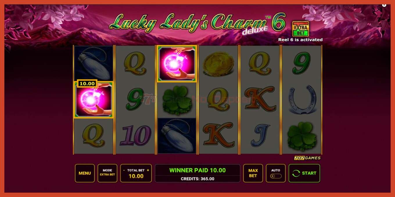 Slot screenshot: Lucky Ladys Charm Deluxe 6 no deposit, number - 4