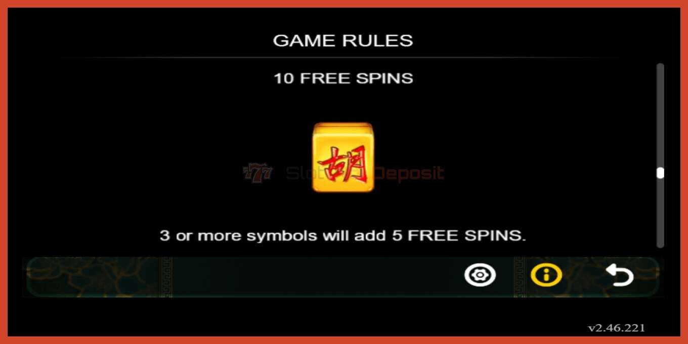 Slot screenshot: Lucky Mahjong Box no deposit, number - 4