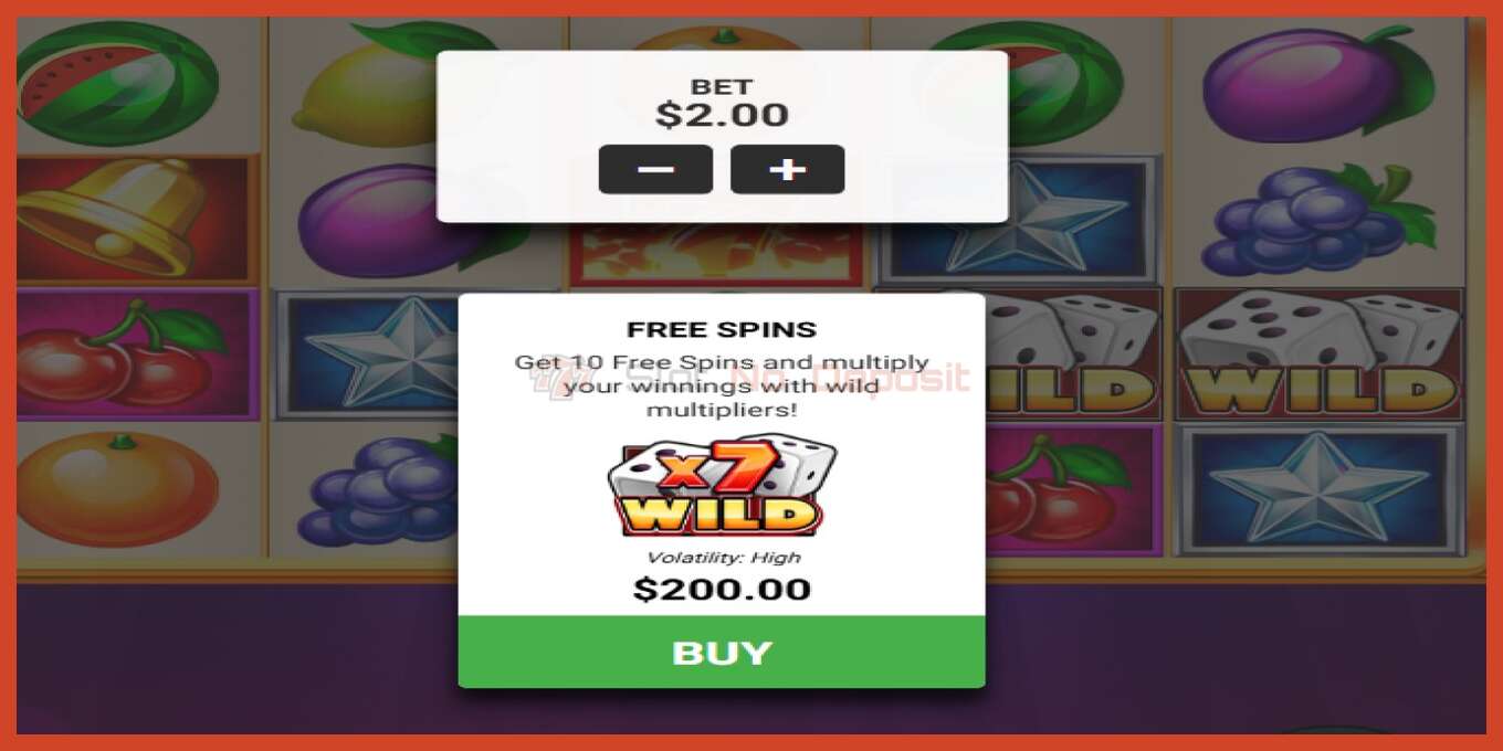 Slot screenshot: Lucky Multifruit no deposit, number - 4