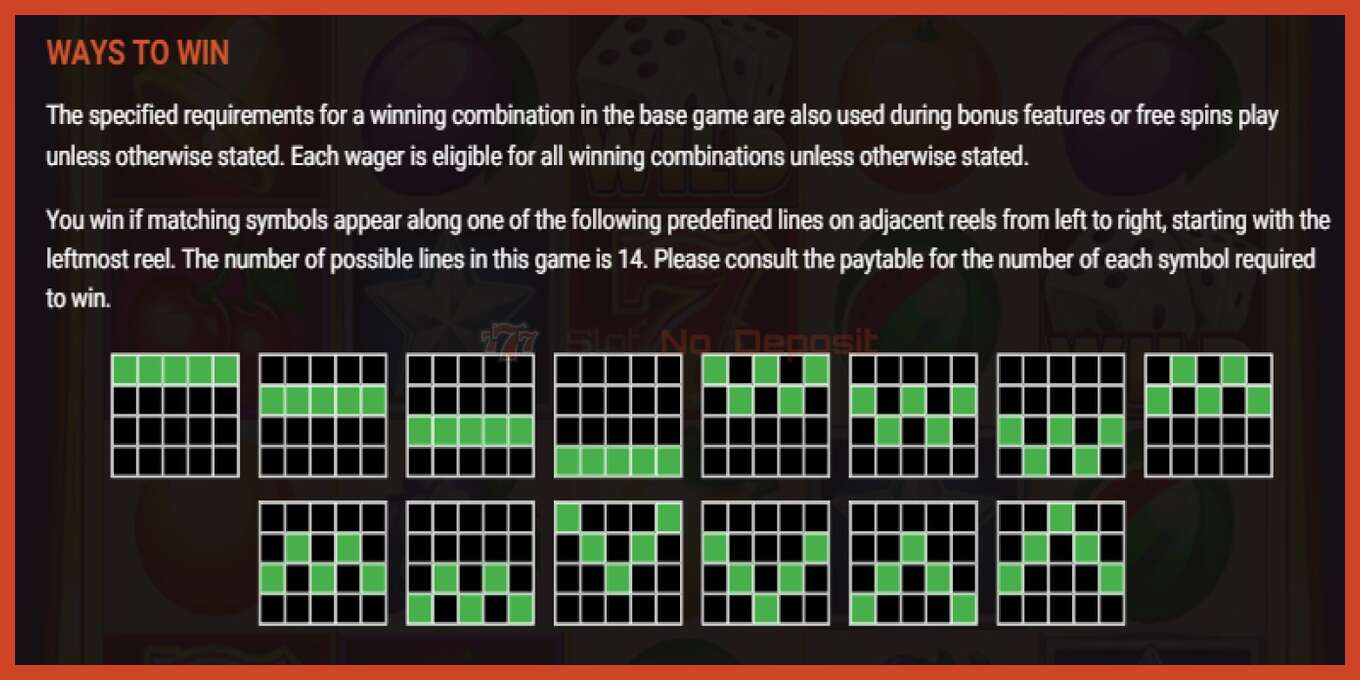 Slot screenshot: Lucky Multifruit no deposit, number - 5