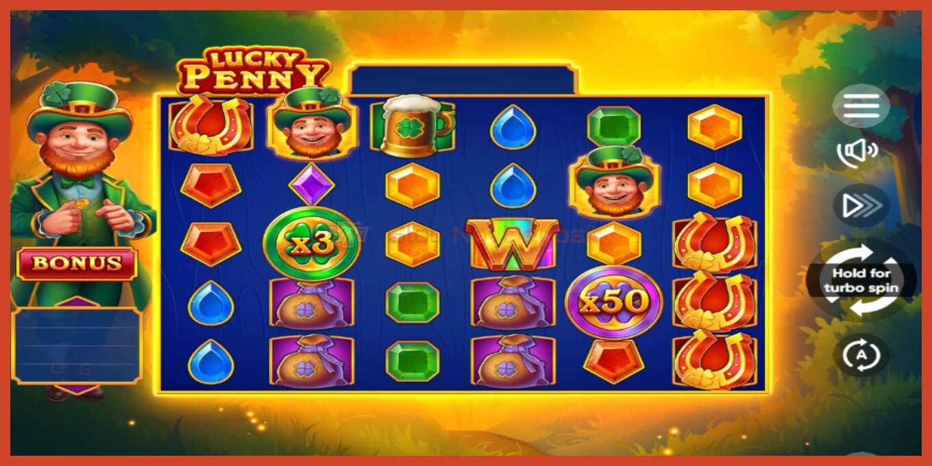 Tangkapan skrin slot: Lucky Penny tiada deposit, nombor - 1