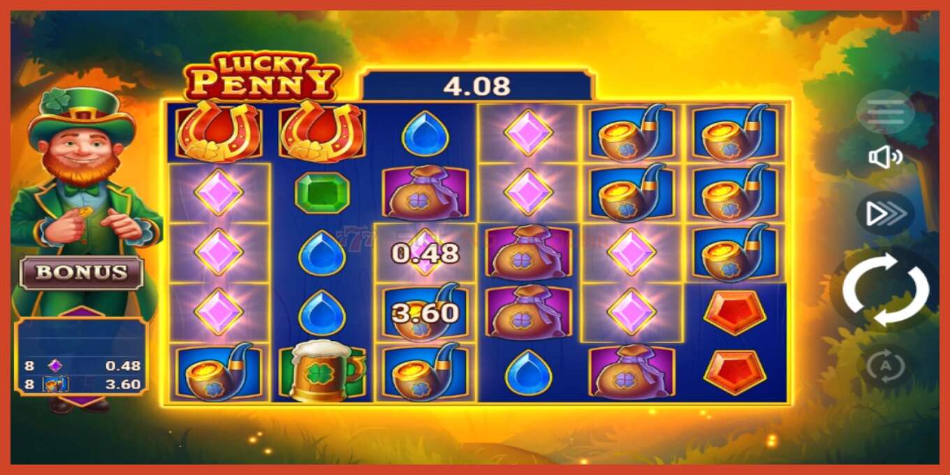 Tangkapan skrin slot: Lucky Penny tiada deposit, nombor - 2