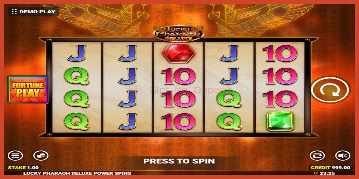 Slot screenshot: Lucky Pharaoh Deluxe Fortune Play no deposit, number - 2