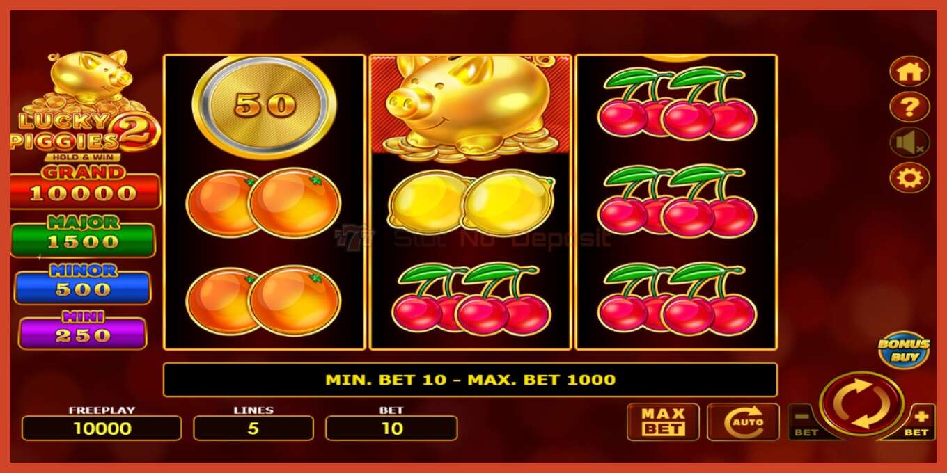 Slot screenshot: Lucky Piggies 2 Hold & Win bez depozita, broj - 1