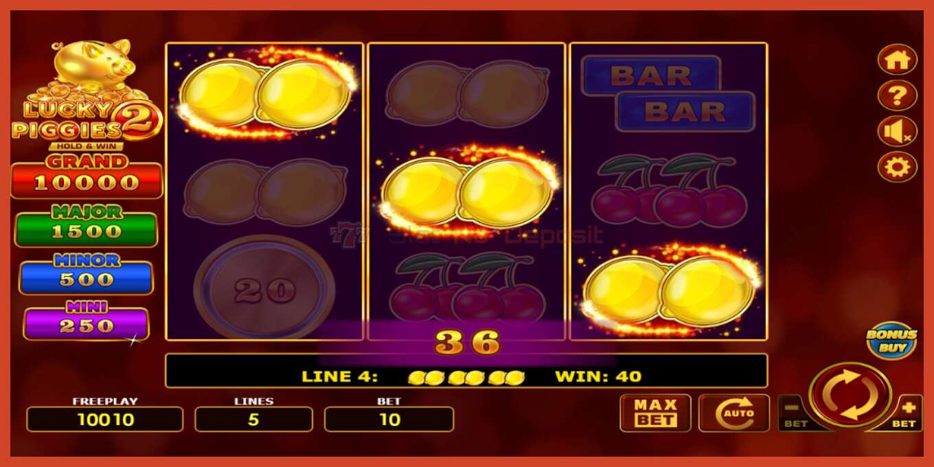 Slot screenshot: Lucky Piggies 2 Hold & Win bez depozita, broj - 3