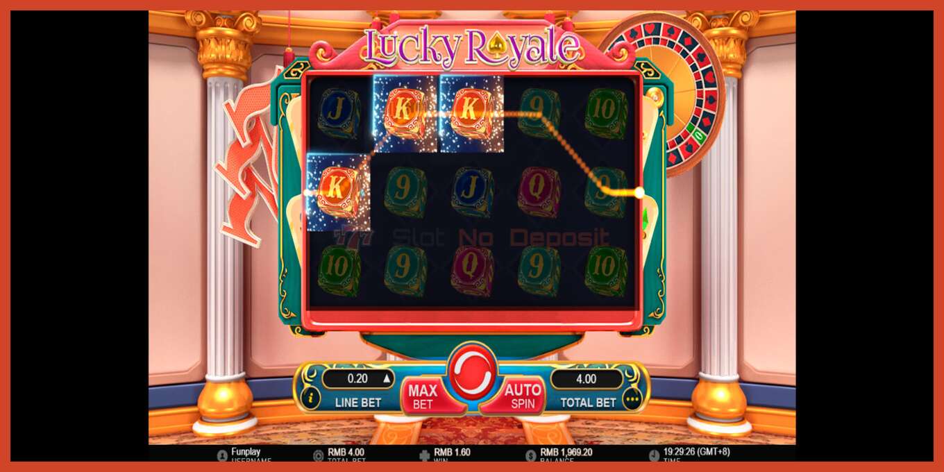 Slot screenshot: Lucky Royale no deposit, number - 4