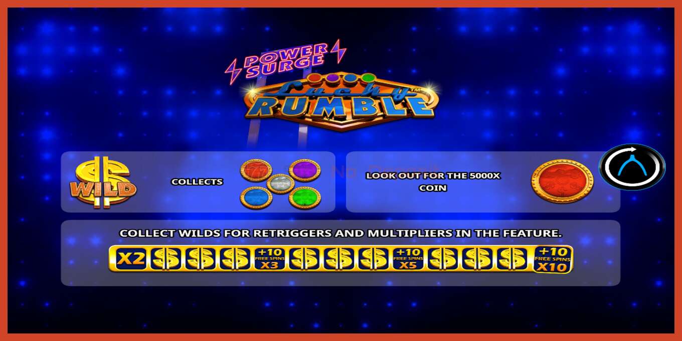 Անցքի սքրինշոթ: Lucky Rumble Power Surge ոչ ավանդ, համարը - 1