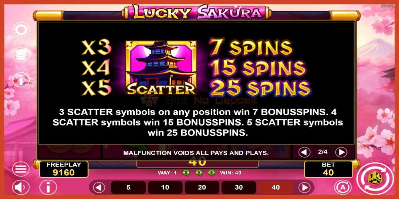 Скриншот слота: Lucky Sakura Win Spins без депозита, номер - 6