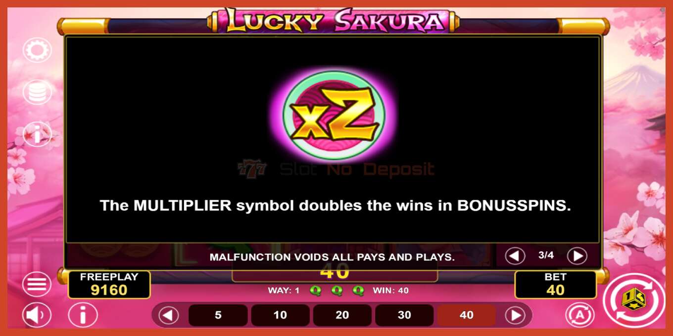 Скриншот слота: Lucky Sakura Win Spins без депозита, номер - 7