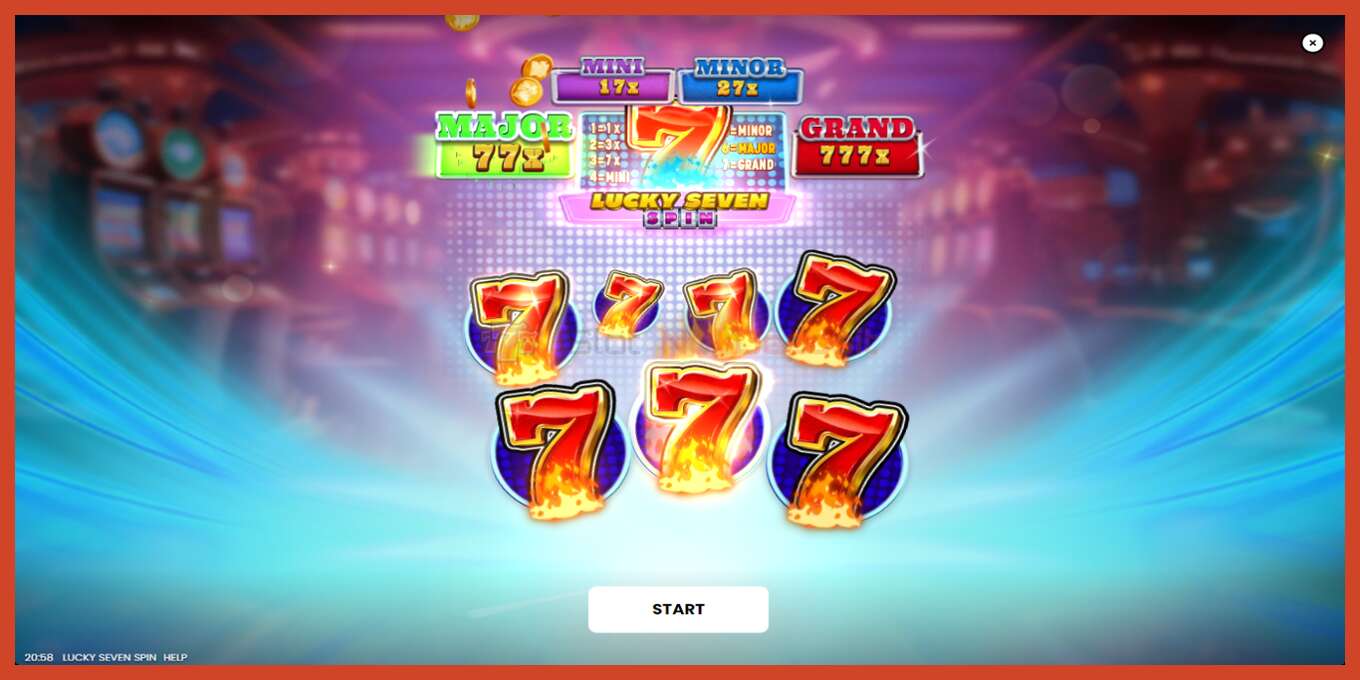 Slot screenshot: Lucky Seven Spin no deposit, number - 1