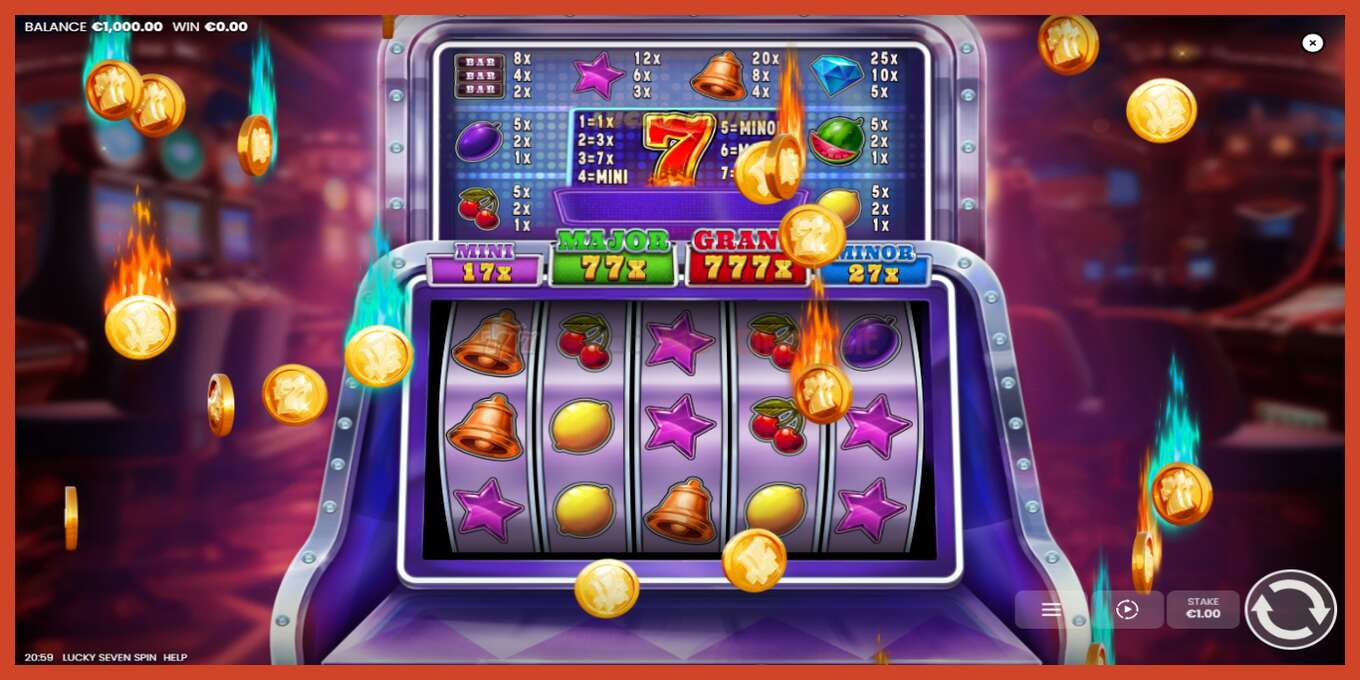 Slot screenshot: Lucky Seven Spin no deposit, number - 2