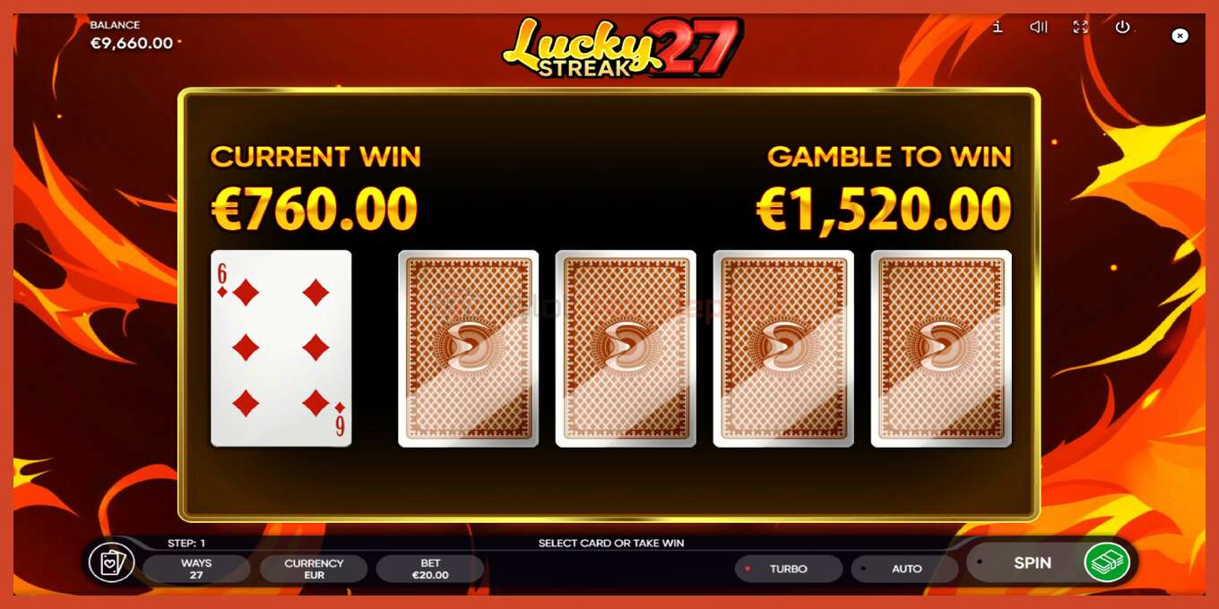 Captura de tela do slot: Lucky Streak 27 sem depósito, número - 3