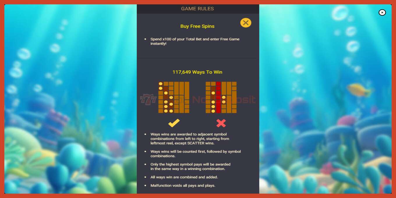 Slot screenshot: Lucky Twin Sea no deposit, number - 7