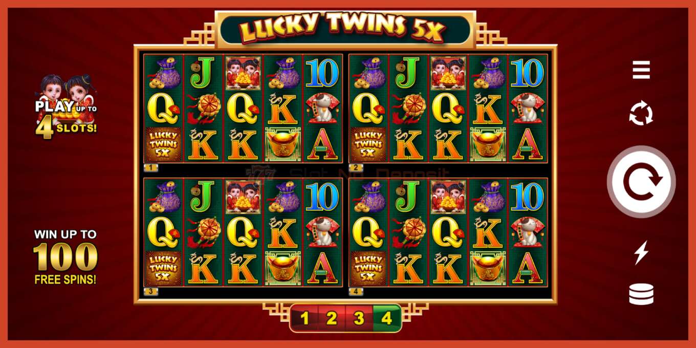 Yuva ekran görüntüsü: Lucky Twins 5X 4Tune Reels depozito yok, sayı - 2