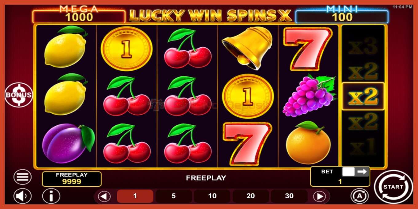 Captura de pantalla do slot: Lucky Win Spins X sen depósito, número - 2