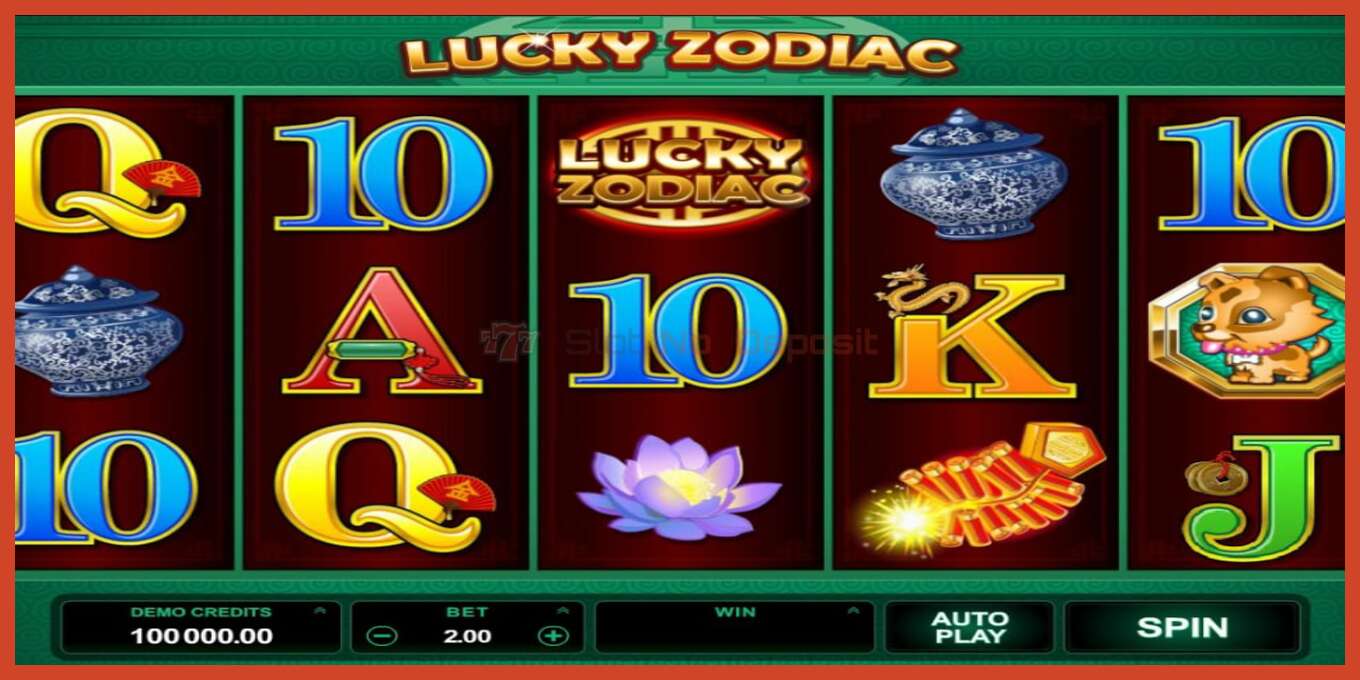 Yuva ekran görüntüsü: Lucky Zodiac depozito yok, sayı - 2