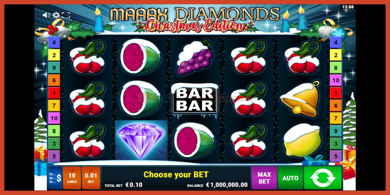 Slot screenshot: Maaax Diamonds no deposit, number - 1