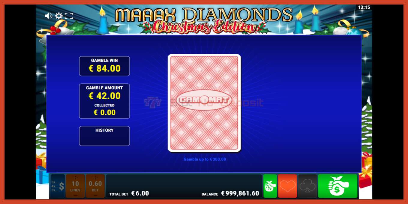 Slot screenshot: Maaax Diamonds no deposit, number - 5