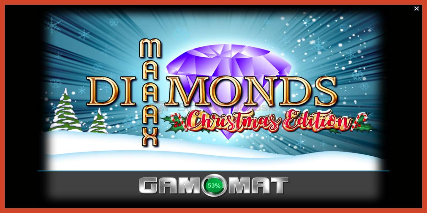 Slot screenshot: Maaax Diamonds Christmas Edition no deposit, number - 1