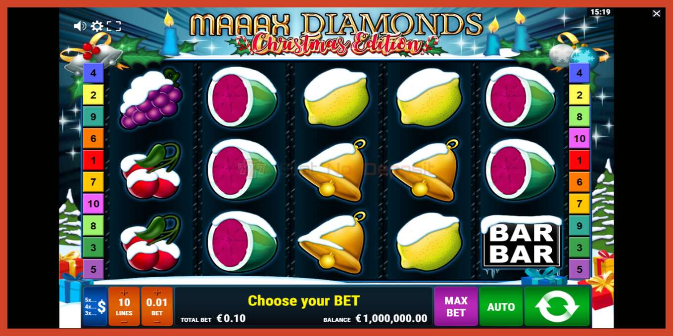 Slot screenshot: Maaax Diamonds Christmas Edition no deposit, number - 2