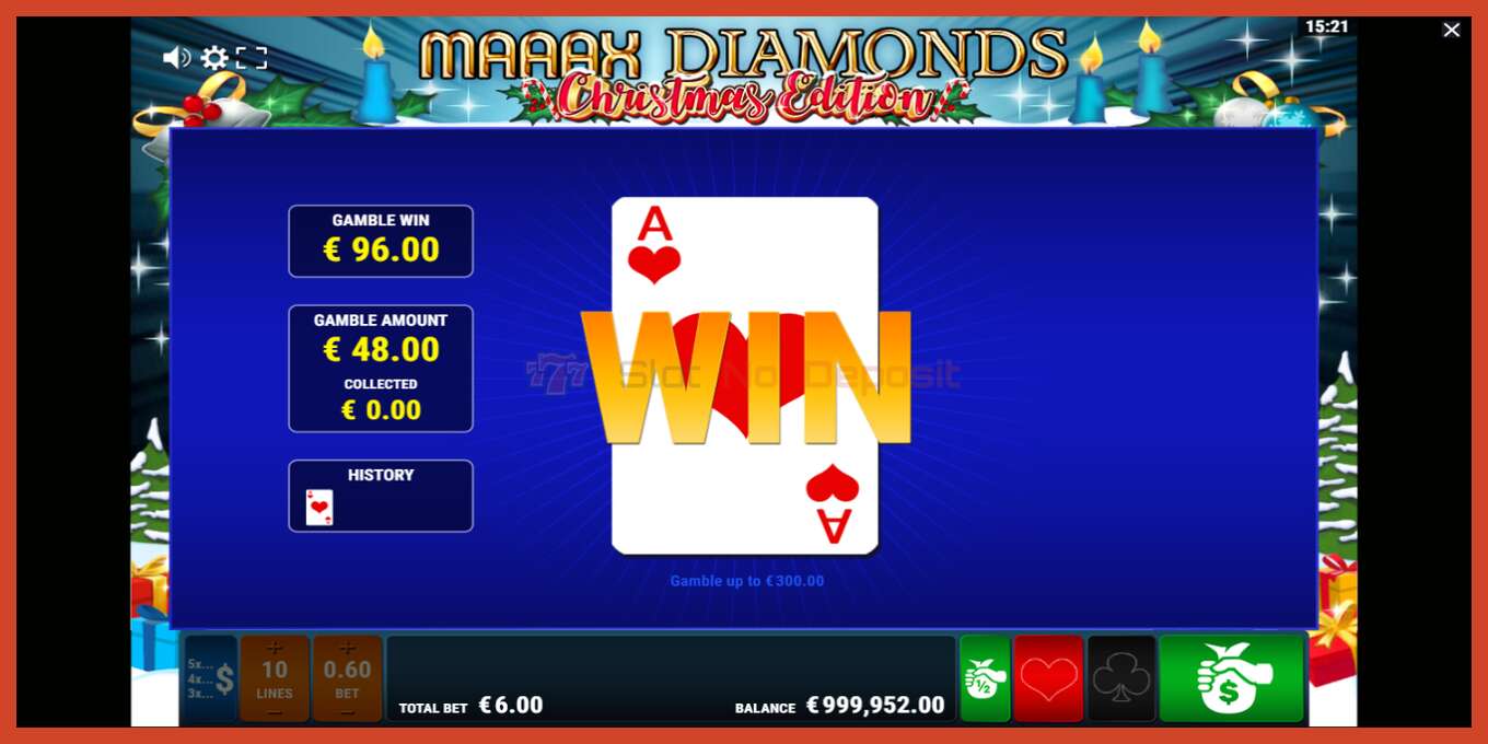 Slot screenshot: Maaax Diamonds Christmas Edition no deposit, number - 5