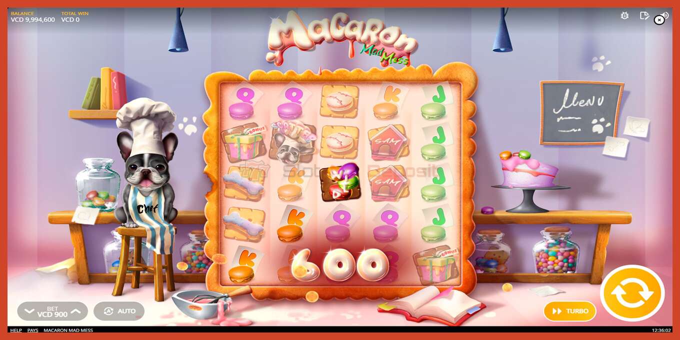 Captura de pantalla de la ranura: Macaron Mad Mess sin deposito, número - 2