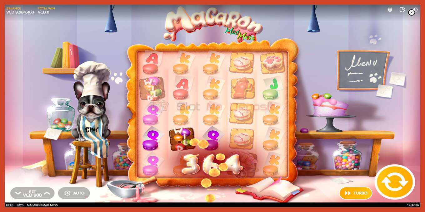 Captura de pantalla de la ranura: Macaron Mad Mess sin deposito, número - 3