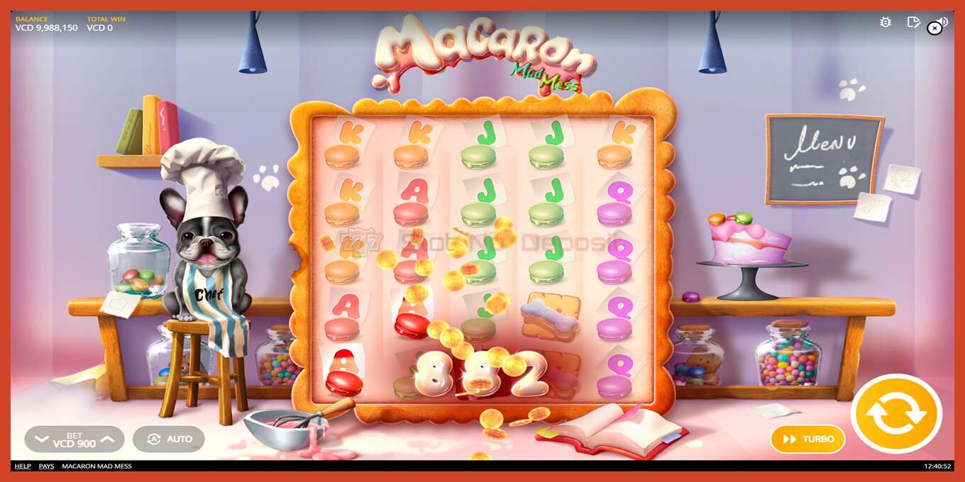 Captura de pantalla de la ranura: Macaron Mad Mess sin deposito, número - 5