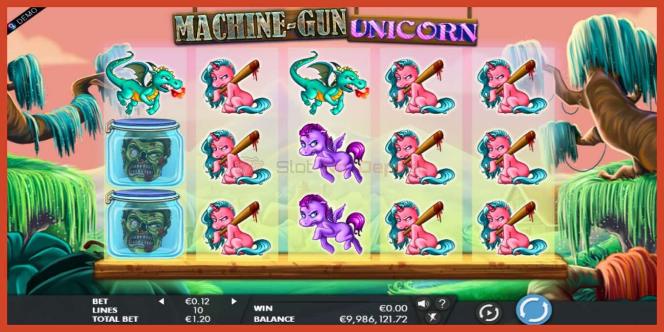 Slot screenshot: Machine Gun Unicorn no deposit, number - 1