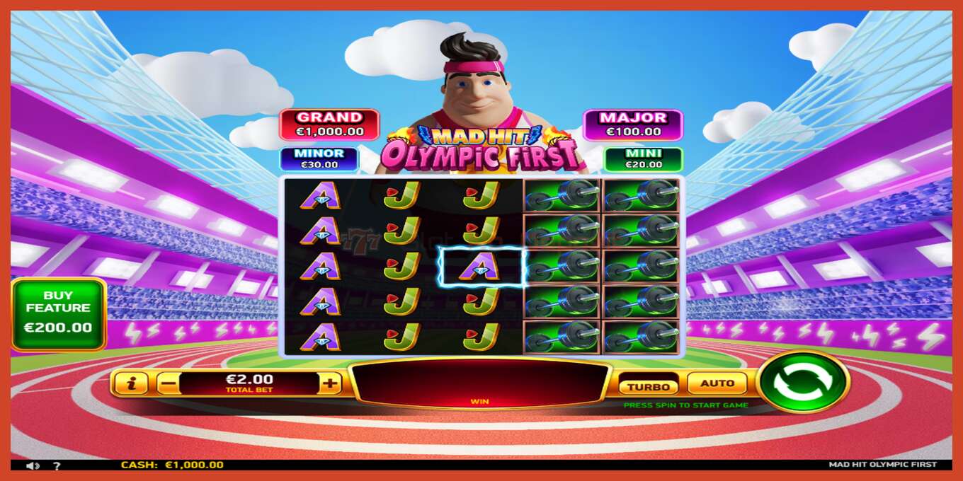 Slot screenshot: Mad Hit Olympic First no deposit, number - 2