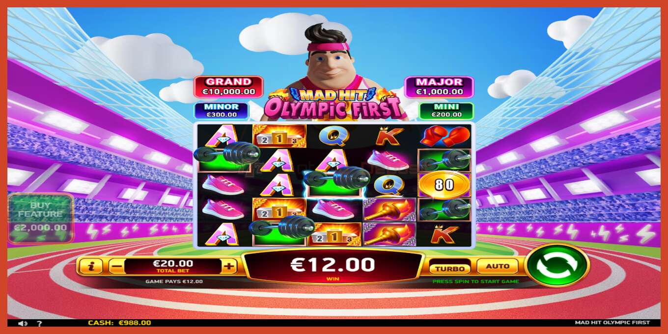 Slot screenshot: Mad Hit Olympic First no deposit, number - 3