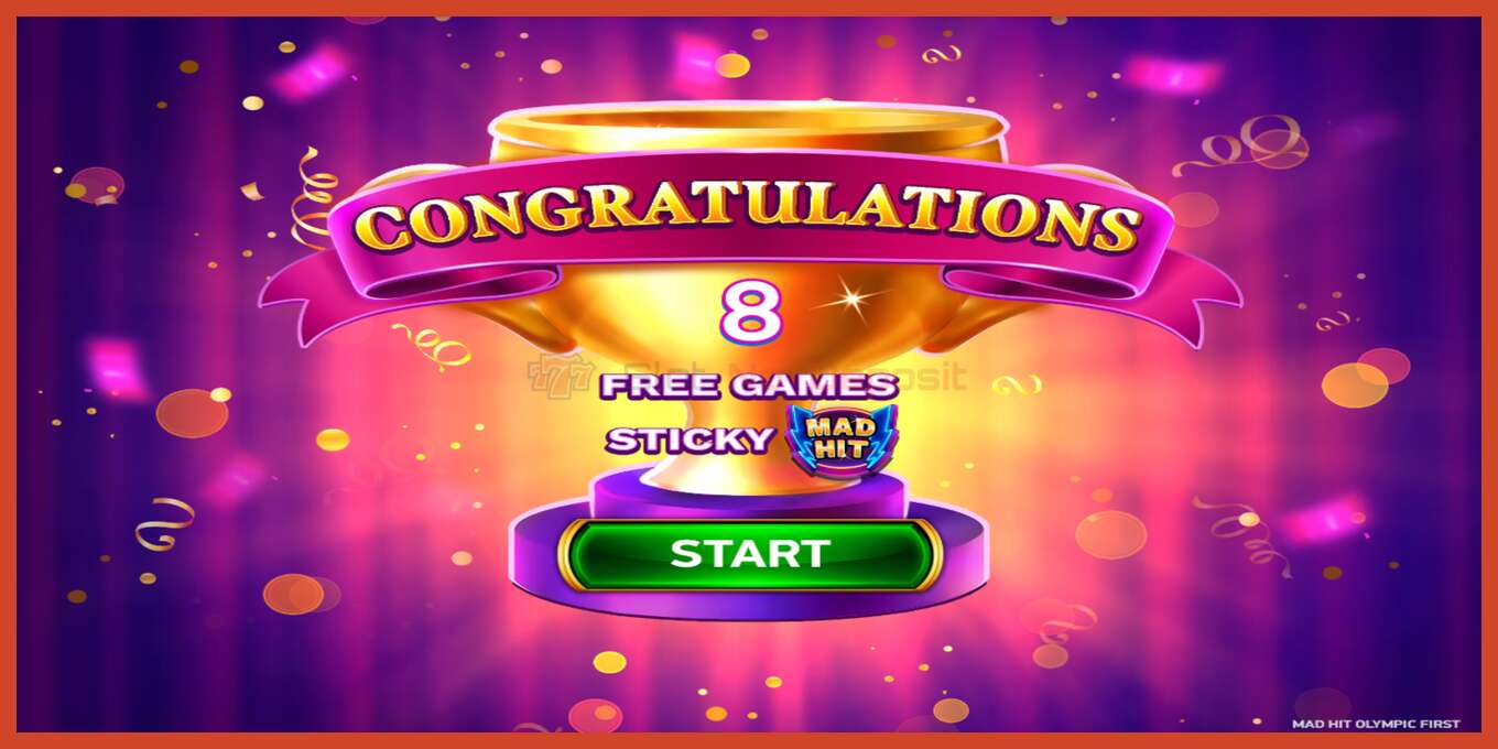 Slot screenshot: Mad Hit Olympic First no deposit, number - 4