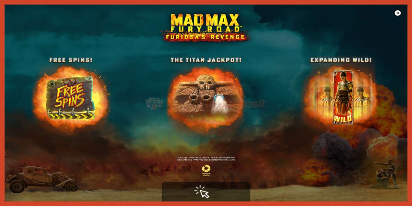 Slot screenshot: Mad Max: Fury Road - Furiosas Revenge no deposit, number - 1