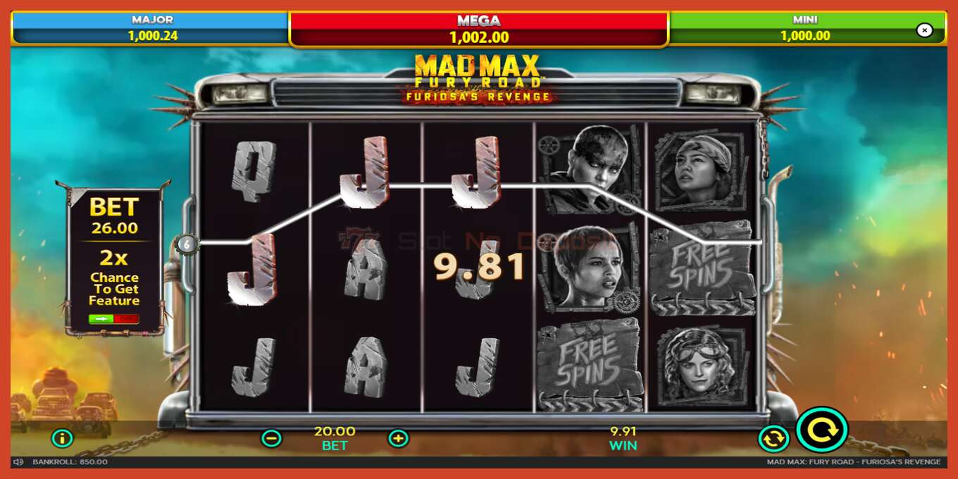 Slot screenshot: Mad Max: Fury Road - Furiosas Revenge no deposit, number - 3