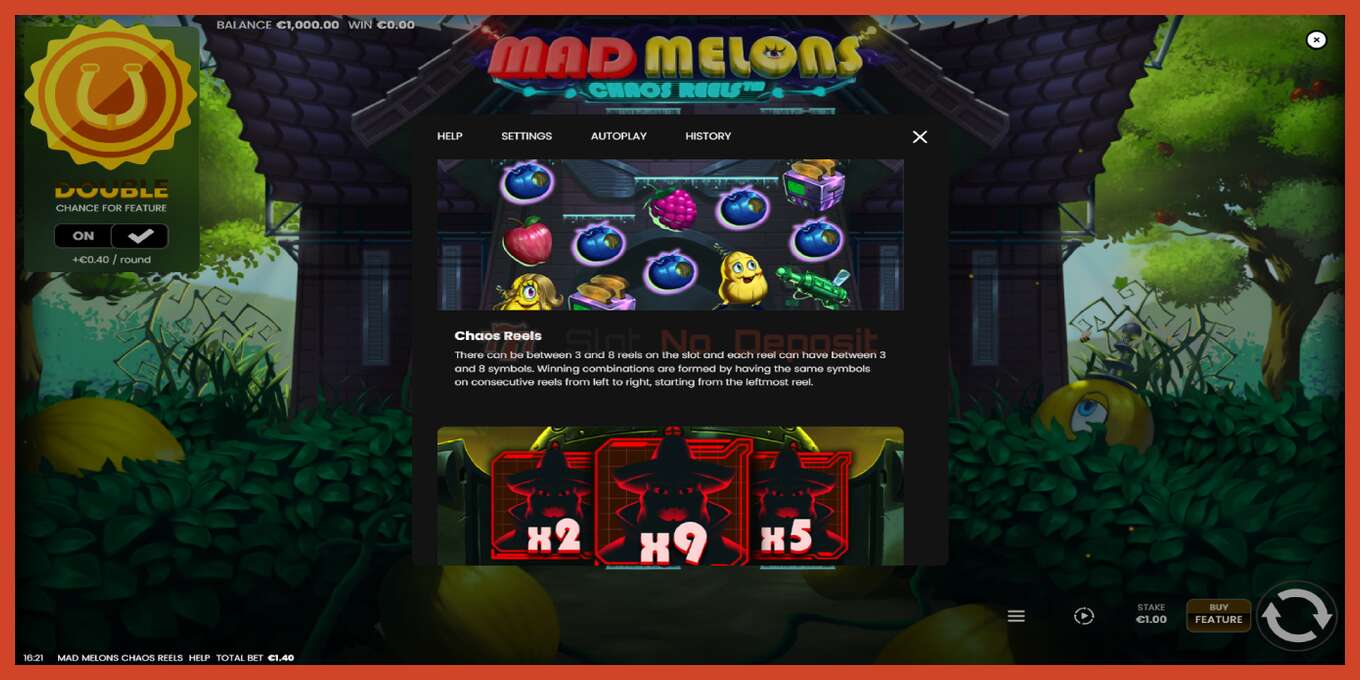 Slot skrinshoti: Mad Melons Chaos Reels depozit yoq, raqam - 6