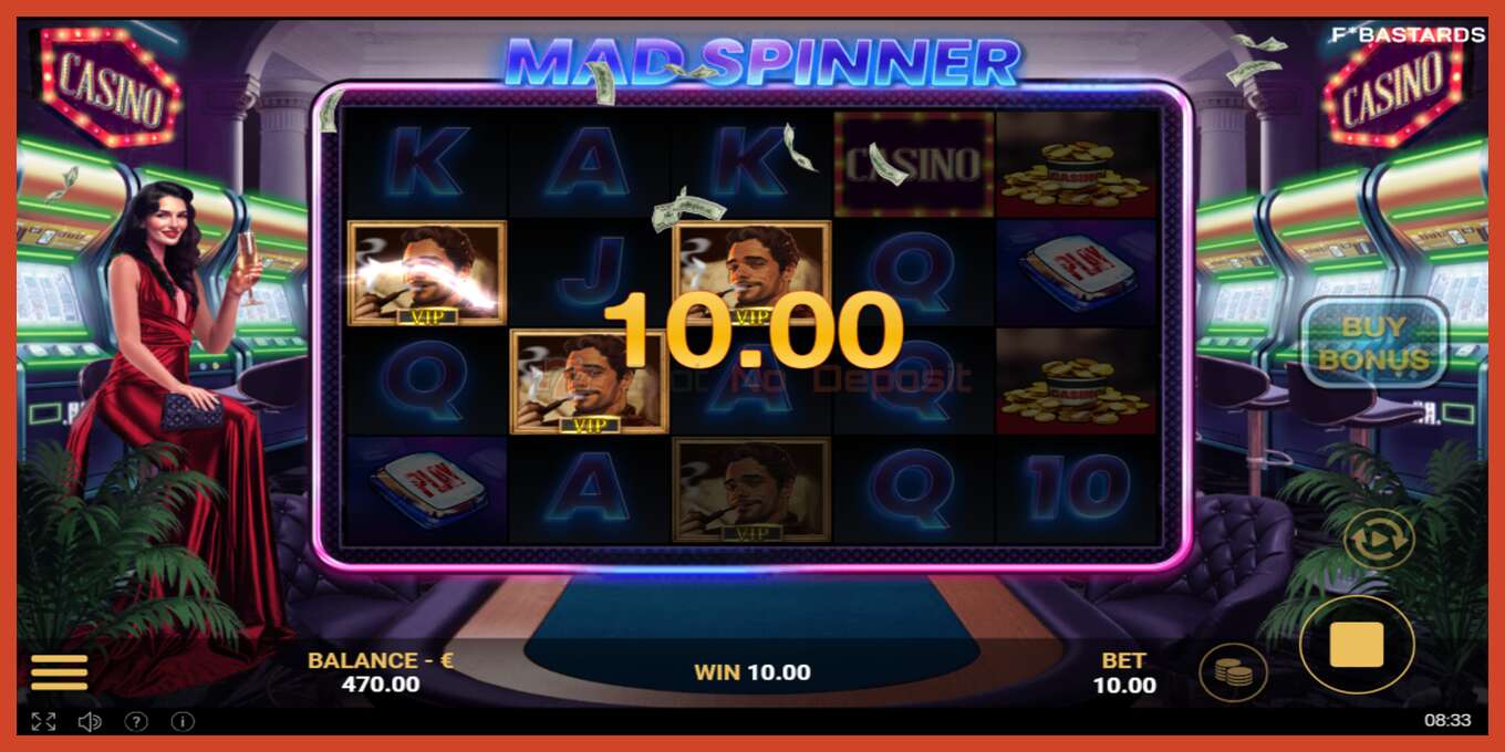 Captura de pantalla de la ranura: Mad Spinner sin deposito, número - 3