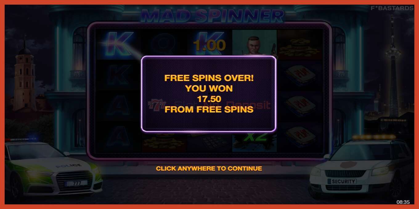 Slot screenshot: Mad Spinner hakuna amana, nambari - 5