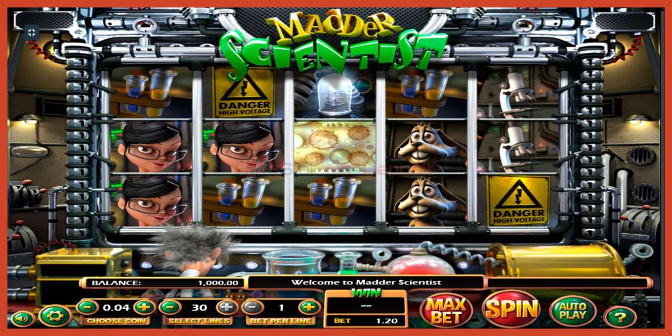 Slot screenshot: Madder Scientist no deposit, number - 1