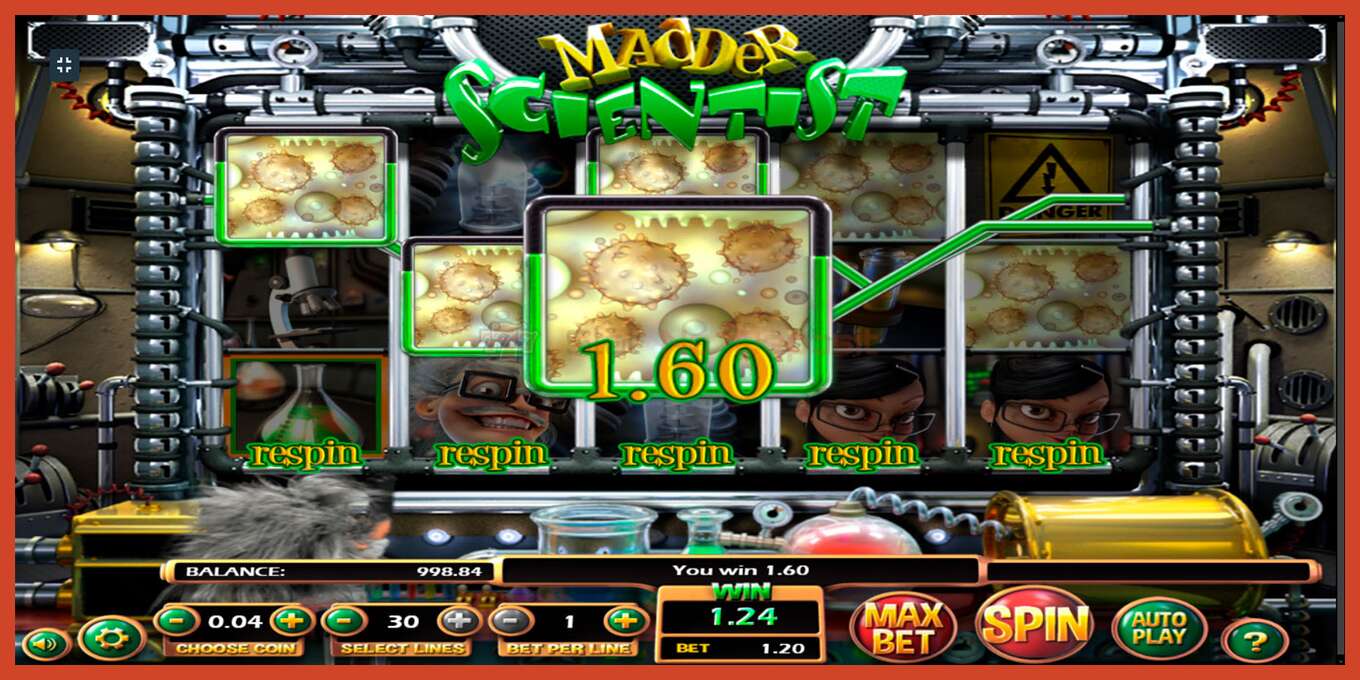 Slot screenshot: Madder Scientist no deposit, number - 2