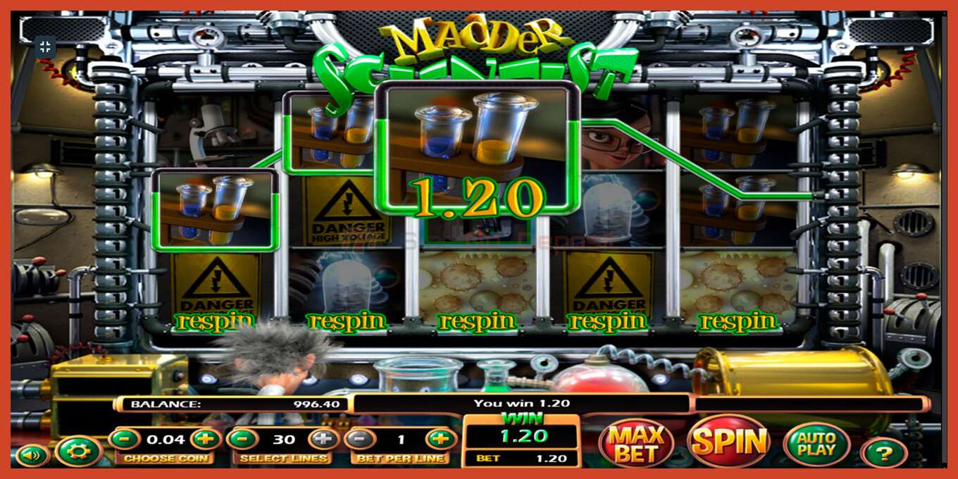 Slot screenshot: Madder Scientist no deposit, number - 4