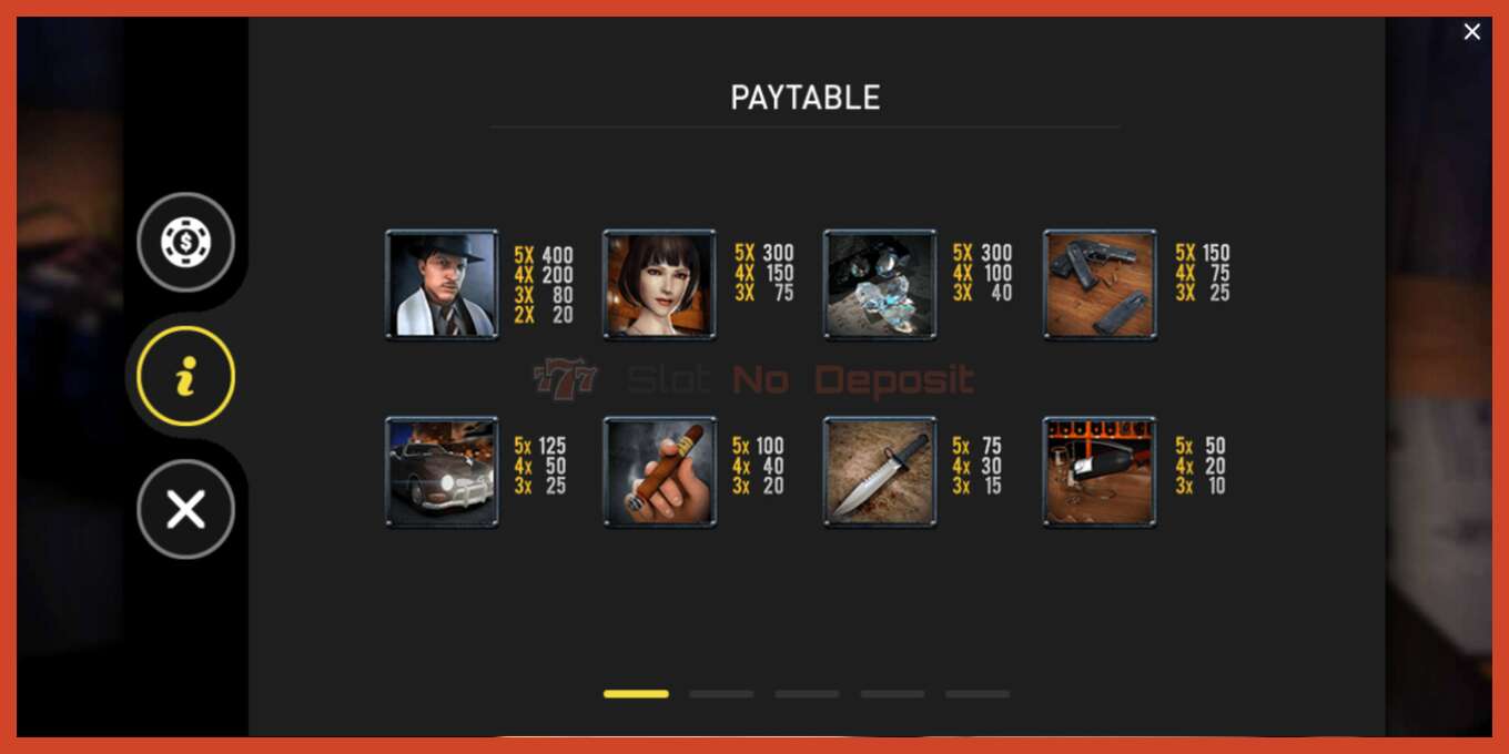 Slot screenshot: Mafia no deposit, number - 5