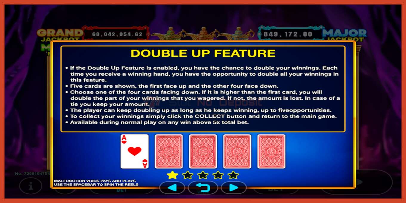 Slot screenshot: Magic Lamps no deposit, number - 1