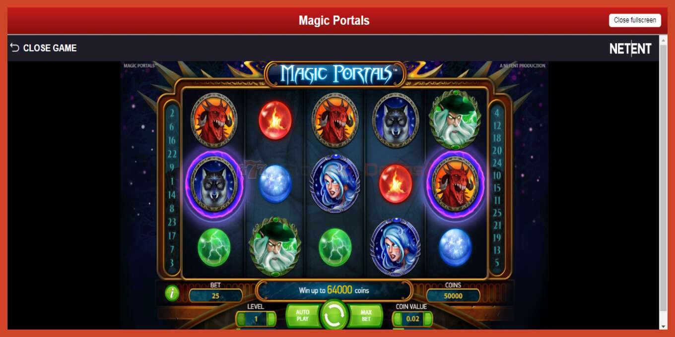 Slot screenshot: Magic Portals no deposit, number - 2